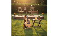 Solid Wood Portable Wooden Instrument Holder Anti-Scratch Padding Wooden Guitar Stand Triangular Instrument Stand for Guitarists