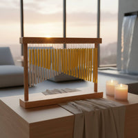 52 Tone Double Row Bar Chimes Sound Therapeutic Tabletop Meditation Chimes Wide Tonal Range Wooden Frame Chime Instrument