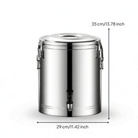 Thermal Bucket with Lid Heavy-Duty Soup Container with Lid Rust-Resistant Beverage Dispenser for Caterers, Restaurants, Cafeterias, Catering