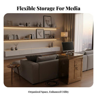 Karaoke Apparatus Cabinet Sturdy Construction Audio Cabinet Multifunctional Component Shelf for Bar Managers, Home Theater Aficionados