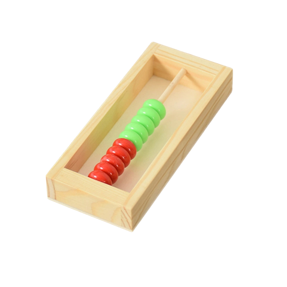 Wooden Abacus with Colored Beads Educational One Row Counting Frame Wooden Abacus Early Learning Math Toy Colorful for Children