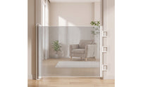 No-Drill Retractable Pet Gate Wall-Mounted Retractable Dog Gate Secure Barrier Compact for Renters, Stairs, Hallways