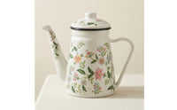 Glossy Finish Enamel Stovetop Kettle Long Spout Decorative Tea Pot Side Handle Enamel Kettle Induction Safe