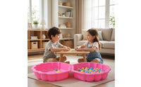 Shell-Shaped Sand and Water Tray Shallow Play Tray with Hinged Join Foldable Sturdy for Preschoolers, Classroom