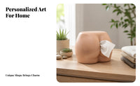 Organic Shape Decorative Tissue Box Holder Minimalist Sculptural Tissue Box Cover Home Accent