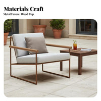 4 Pieces Weather-Resistant 4-Piece Patio Seating Group Modern Design Outdoor Furniture Low Maintenance Garden Sofa Set Thick pads for Hotel Owners, Party Hosts, Terrace, Courtyard, rearyard, Balcony
