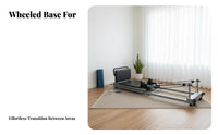 Space-Saving Pilates Core Bed Easy Storage Folding Pilates Reformer Low Effect Exercise Full Body Workout Machine Multifunctional for Beginners, Women, Gym, Studio