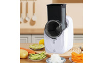Multi-Functional Electric Vegetable Cutter Stainless Steel Vegetable Chopper with Feed Chute Easy-to-Clean Electric Salad Maker Detachable for Home Cooks