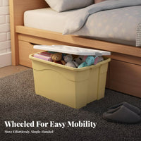 Wheeled Under-Bed Box Large Capacity Wheeled Latching Tote sturdyDuty Complimentary for Families, homeowners
