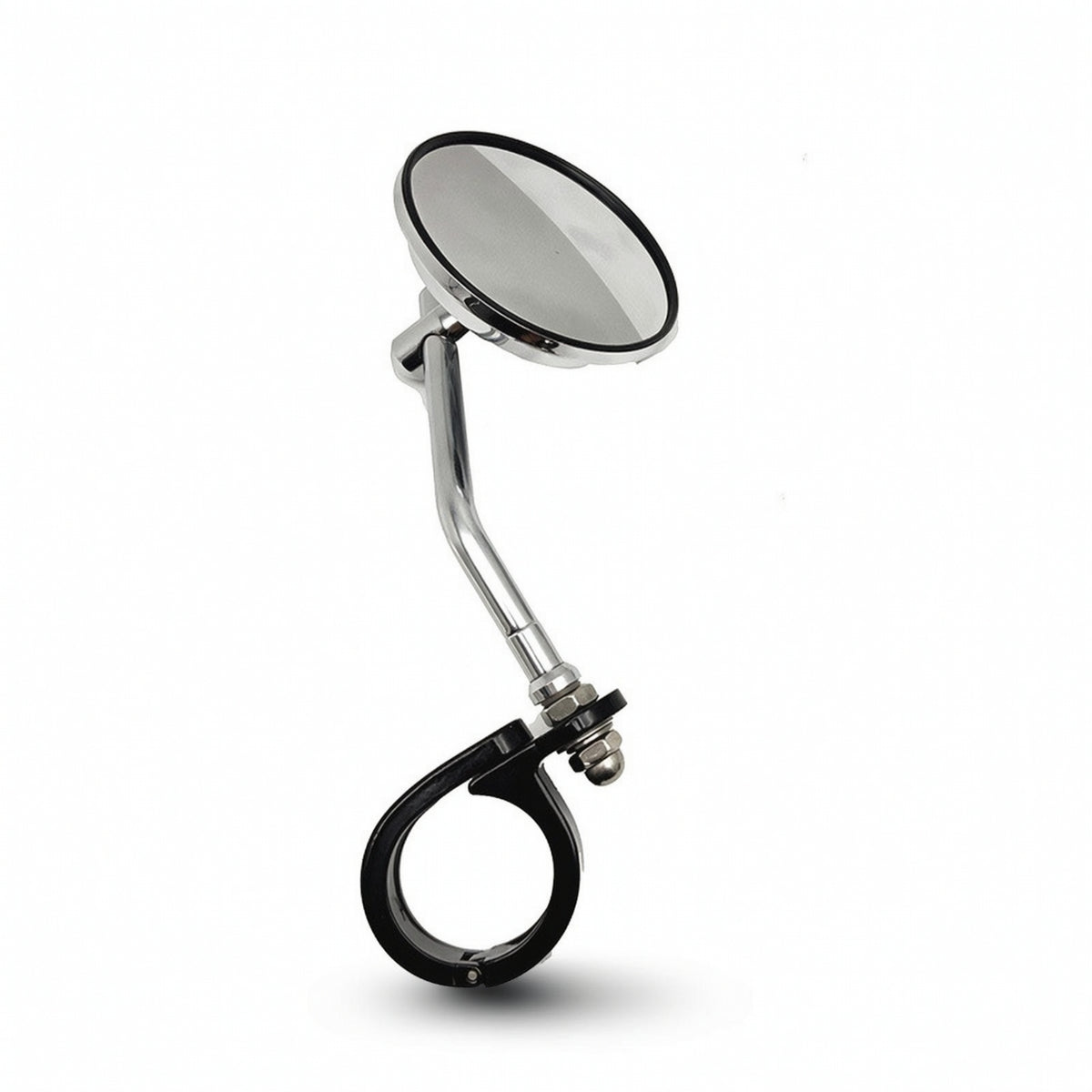 Retro-Style Motorcycle Rearview Mirrors with Clamp-on Mounts Adjustable Motorcycle Mirrors with Handlebar Mount Clamps Round Stable for Motorcyclists