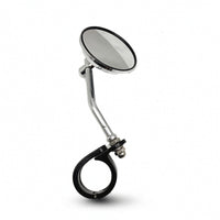 Retro-Style Motorcycle Rearview Mirrors with Clamp-on Mounts Adjustable Motorcycle Mirrors with Handlebar Mount Clamps Round Stable for Motorcyclists