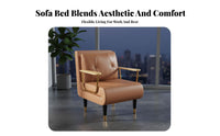 Foldable Design Armless Sleeper Chair Space-Saving Sofa Bed Easy Conversion transformable Seat Sturdy Frame for Office Workers, Apartment Dwellers, Homeowners, Small Spaces, Dorm Room