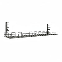 Easy Installation No Drill Hanging Desk Shelf Space Saving Clamp on Desk Storage Rack Heavy Duty Clamp-on Wire Basket Sturdy Metal for Office, Workstation
