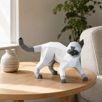 DIY 3D Cat Paper Sculpture Model Craft Kit
