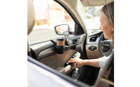 Car Window Organizer with Cup Holder No Drilling for Road Trips, Drivers