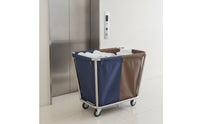 Divided Laundry Cart Stainless Steel Laundry Cart with Wheels Commercial for Housekeepers