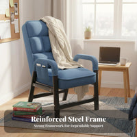 Foldable Design Adjustable Folding Lounger versatileUse Lounge Recliner Comfortable Padding Portable Seating With Headrest for Students, Office Workers, Homeowners, Dormitory, resting, Living Room, Balcony