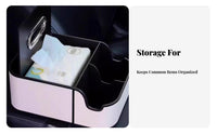 Multifunctional Design center console appendagerestrest Tissue Box with beverage holder Easy Installation Car central storage Organizer Anti-Slip Vehicle Interior entryory Ergonomic assistance for motorists, Families, Sedans, journey Trips