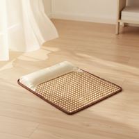 Pet Cooling Mat Rattan Weave Summer Bed for Cats and Dogs