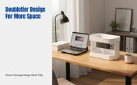 Minimalist Desktop Storage Rack, Multitier Shelf Unit, Bedside Organizer, Office Desk Shelf, No Installation Needed