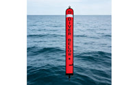Reflective Band Diving Warning Buoy Nylon Diving Buoy Marker Black Edging Inflatable Dive Buoy Attachment Loop for Divers