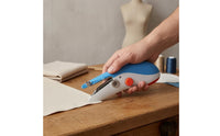 Compact Mini Electric Sewing Machine Metal Needle Handheld Sewing Machine Curved Shape Stitching Device Easy to Use for Mending