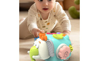 Tactile Sensory Elephant Textured Elephant Toy Colorful Fine Motor Toy Interactive for Babies, Toddlers, Travel, Car Seat, Stroller