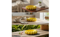 Bowl with Lemon Rim Shallow Fruit Bowl Tableware Versatile Cute for Dining Table, Living Room