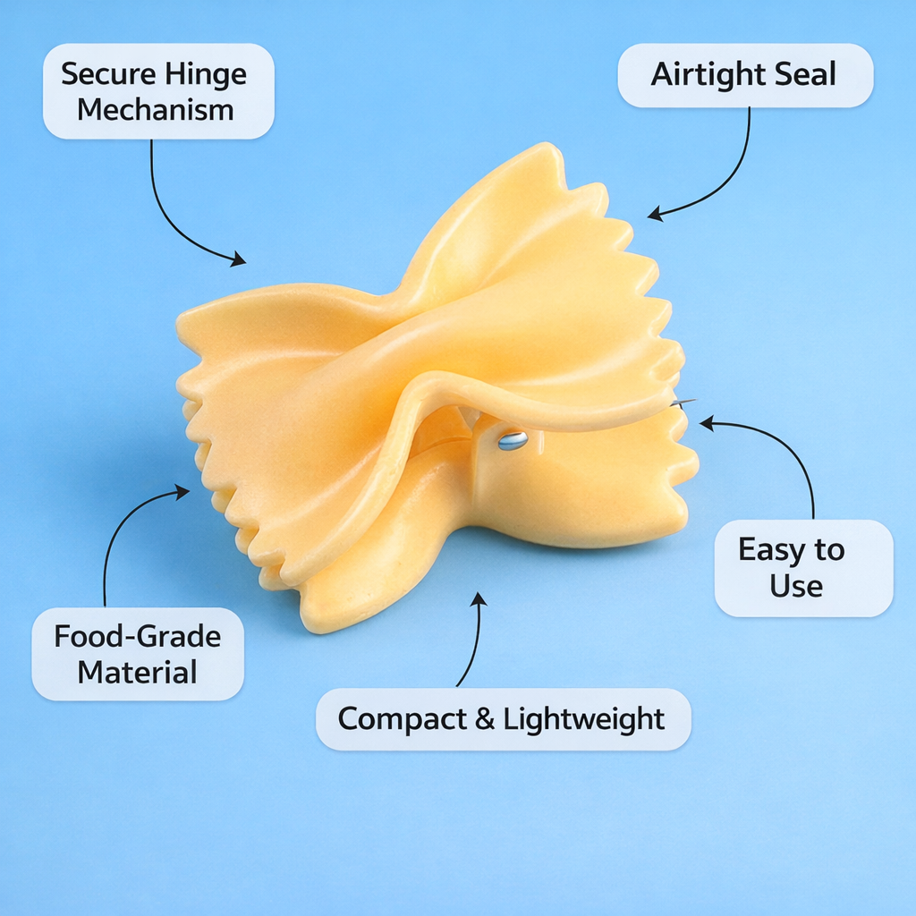 Cookie Shaped Bag Clips for Snacks, Leakproof for Kitchen Storage and Pantry Organization, Sealing for Tea Leaves and Chip