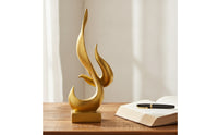 Flame Figurine Glossy Flame Sculpture Tabletop Figurine Sculptural Decor Compact for Art Lovers, Living Room, Bookshelf