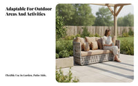 3 Pieces Nordic Design 2-Chair and Table Patio set Woven and design Outdoor Furniture Leisure Seating Garden Furnishings Weather-Resistant for Guesthouse Owners, Homeowners, Apartment Dwellers, Courtyard, Porch, Balcony, waterside