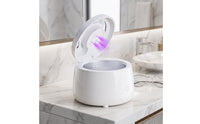 Vibrational Cleaner with Compact Vibrational Retainer Cleaner Portable Retainer Cleaning Case for Washroom Countertop, Travel