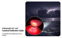 LED Boat Navigation Light Low Power Consumption LED Port and Starboard Light Easy Installation Vehicle Lighting for Fishermen, Yachts, Sailboats
