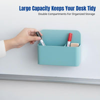 Wall-Mount Pen Organizer, Large Capacity, Adjustable Divider Case for Whiteboard, Blackboard, Desk, Refrigerator