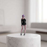 1/64 Scale Female Miniature Figure Detailed Short Haired Lady Figure Lifelike Female Figurine Collectible for Collectors