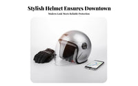 Half Shell Helmet Removable Washable Liner Half Helmet Quick Release Buckle Shielded Headwear for Commuters, Commuting, City Travel