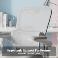 Ergonomic Design Reclining Mesh Chair with Footrest Support Computer Seat rotate casters Office Furniture Adjustable supportrests for Students, Teenagers, Adults, Studying, Study Room, Bedroom, Workplace