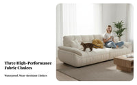 Straight-Line puff Sofa abrasionResistant Couch Modern design Household Furniture for Pet Owners, Apartment Dwellers, Living Room, Lounge Area, Studio