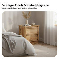 Wabi-Sabi Aesthetic Single-Drawer Cabinet with Open Shelf Minimalist Design Nightstand space-saving Size Bedside Table Multi-Functional for Homeowners, Apartment Dwellers, Students, Bedroom, Living Room, Office, Hallway
