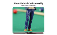 Billiards Player Figurine Realistic Design 1:64 Scale People miniature:64 Scale People Figures High Accuracy for Sand Tables