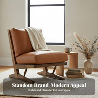 Wabi-Sabi Design Wood Frame suspended Chair Retro design Indoor Furniture Minimalist Aesthetic Lounge Seating adaptable Placement for Interior Designers, Homeowners, Readers, Living Room, perusing corner, Bedroom, Office