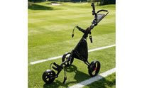 3 Wheel Golf Push Cart Portable 3 Wheel Golf Trolley Sturdy Frame Athletic Gear for Golfers