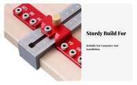 Precise Positioning Handle Hole Tool Aluminum Alloy Body Handle Installation Tool Adjustable for Carpenters, Professionals, Workshop