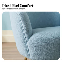 Light Luxury aesthetic Upholstered Barrel Chair Plush Upholstery Living Room Furniture space-saving Footprint Indoor Seating Wrap-Around Backrest for Hospitality Managers, Interior Designers, Bedroom, Lounge Area, Apartment, Nursery