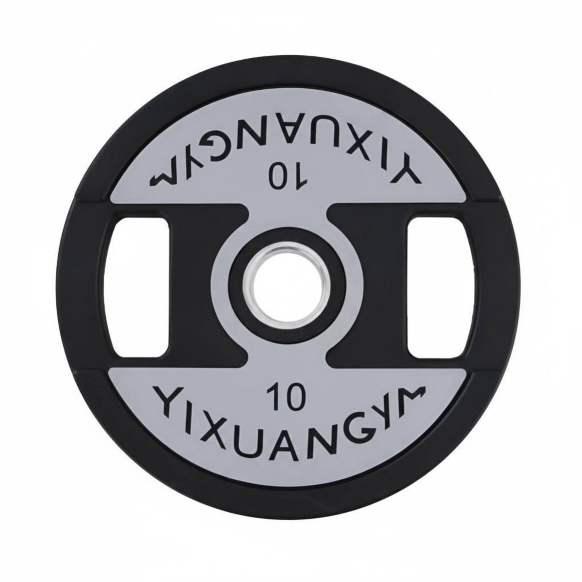 PEV Barbell Weight Plate, Rubber Coated, Grip Hole, Gym, Home Fitness