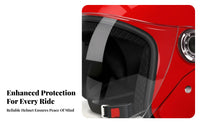 Motorcycle Half Helmet Four-Season Use Electric Bike Helmet Thermal Lining for Adults, Motorcyclists, Outdoor Riding, City Travel, Leisure Rides