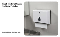 No-Drill Installation Wall-Mounted Paper Towel Dispenser Self Wall-Mounted Napkin Box Space-Saving Tissue Holder Waterproof for Facility Managers, Janitorial Personnel, Public Restroom, Restaurant, Kitchen, Under Cabinet