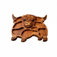 Decorative Creature Shaped Serving Board Multi-Compartment Sectional Appetizer Tray Great Gift Idea Sectioned Appetizer Tray Hand Carved for Living Room, Housewarming, Parties