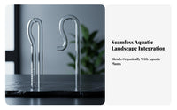 2 Pieces Inflow Outflow Lily Pipe Kit High Clarity Glass Lily Pipe Set