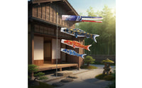 Japanese Carp Windsock Streamer Colorful Japanese Carp Windsock Koi Fish Flag for Outdoor